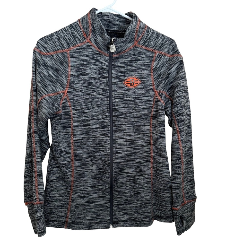NFL Pro Line Cleveland Browns Full Zip Athletic Jacket Womens Sz M Gray Football